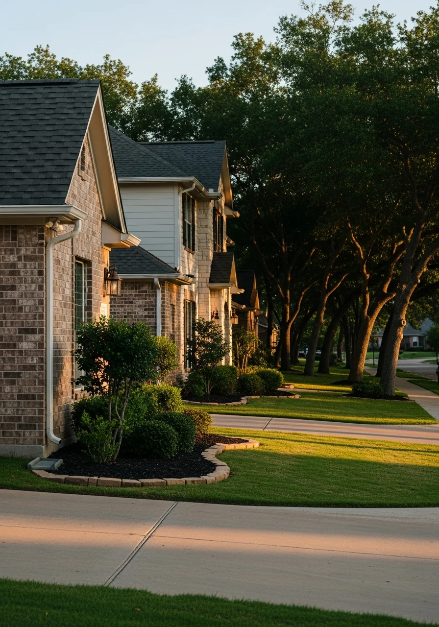 Modern Bryan residence with updated exterior and well-defined landscaping in a newer neighborhood.