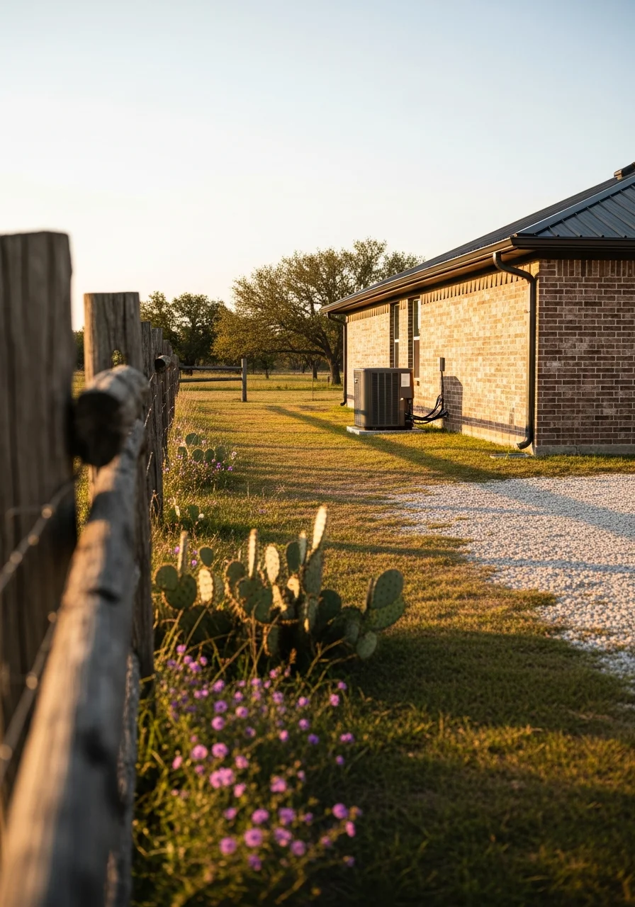 Navasota property showing well-maintained exterior and rural setting with open grounds.